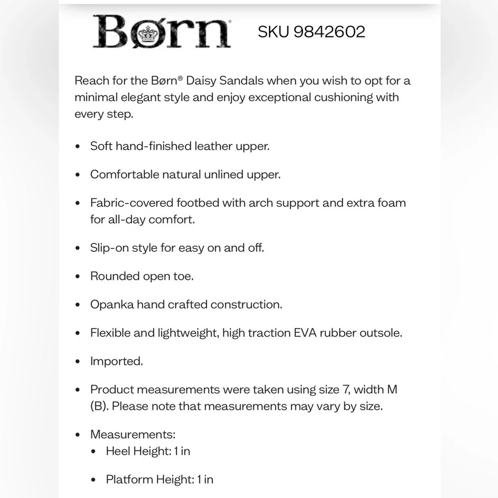 NWOT Born Leather Puff Straps Sandals Black Size 9 Retail $125 - Picture 8 of 8